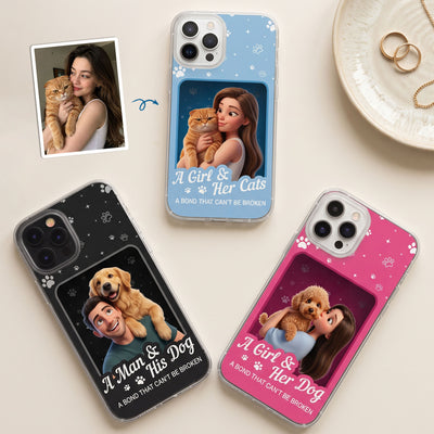 Cartoon Your Pet - Cute Gifts For Dog Mom, Cat Mom - Personalized Phone Case