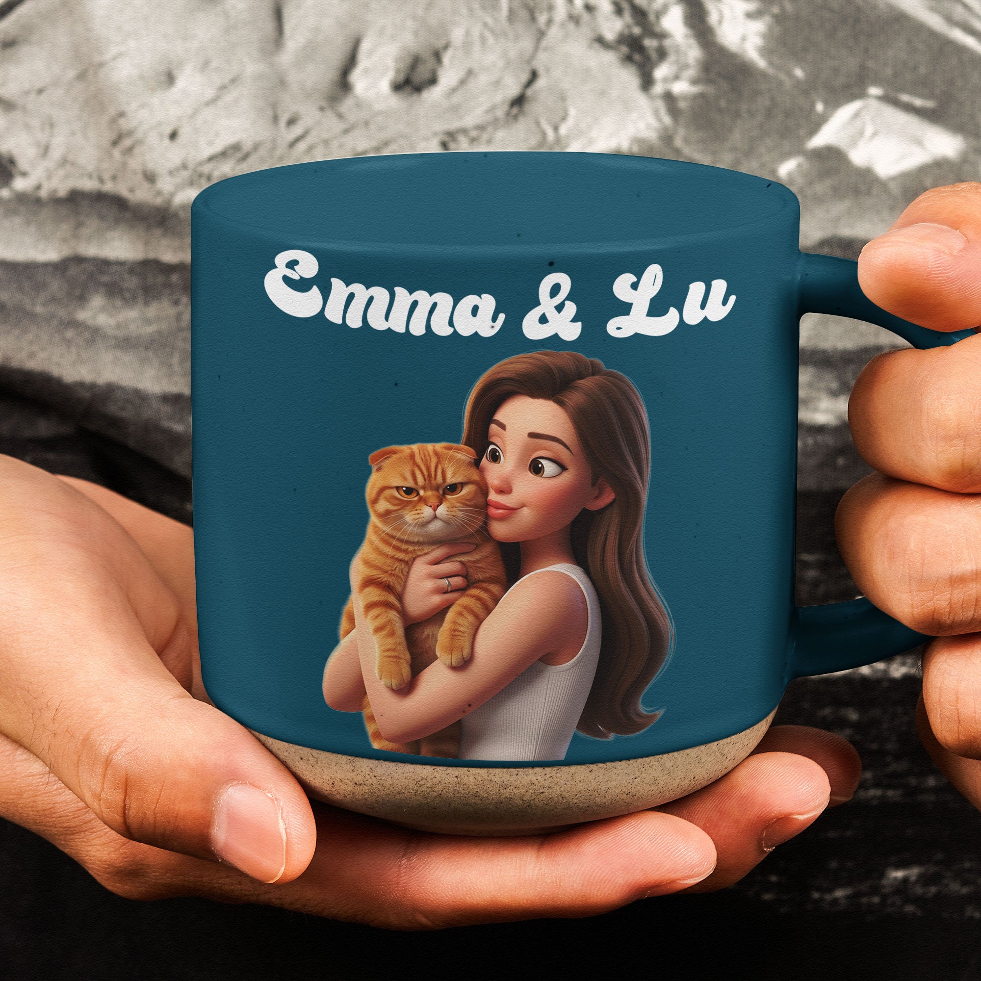 Cartoon-Your-Pet-Gifts-For-Dog-Lovers,-Cat-Lovers-Pottery-Coffee-Cup-Personalized-Mug-5