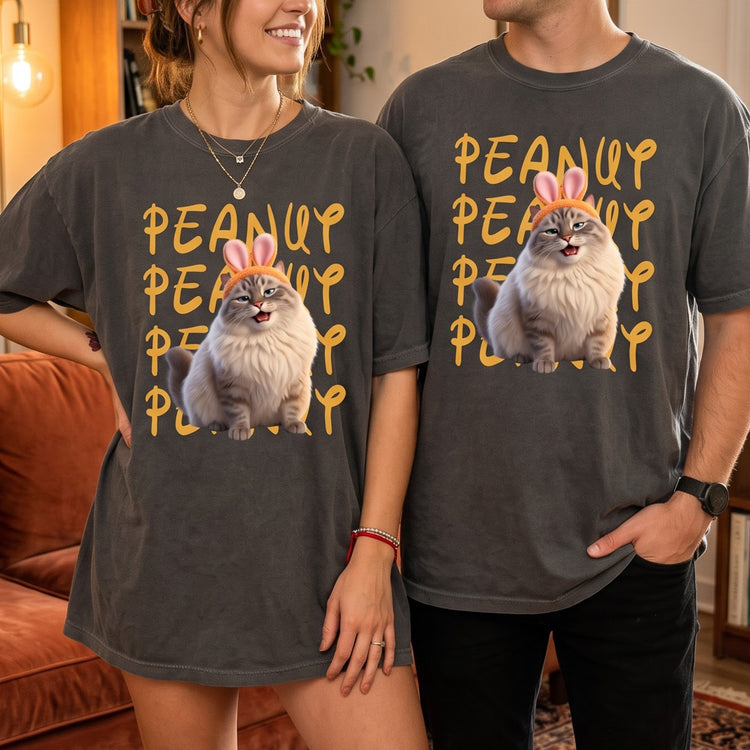 Cartoon-Your-Pet-Photo-Custom-Comfort-Tee-For-Dog-Lovers,-Cat-Lovers-Personalized-Shirt2