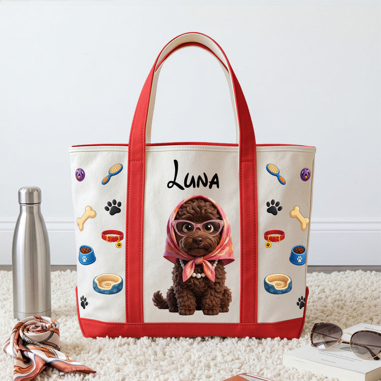 Cartoon-Your-Pet-Photo-Cute-3D-Cartoon-Style-For-Dog-Mom,-Cat-Mom-Personalized-Tote-Bag-3