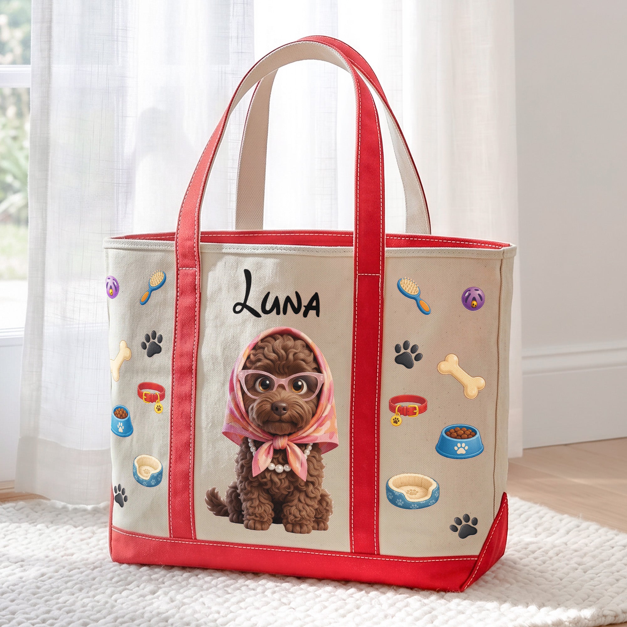 Cartoon-Your-Pet-Photo-Cute-3D-Cartoon-Style-For-Dog-Mom,-Cat-Mom-Personalized-Tote-Bag-6