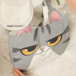 Cat Cute Face - Personalized Round Tote Bag