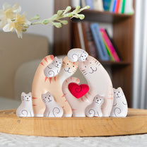 Cat Family - Personalized Acrylic Family Puzzle