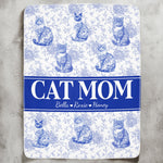 Cat Lover Chinoiserie Toile De Jouy Style - Personalized Blanket