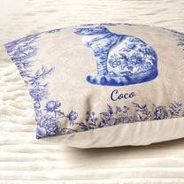 Cat Lover Chinoiserie Toile De Jouy Style - Personalized Pillow (Insert Included)
