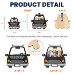 Cat Lovers Drive Safe Human Servant - Personalized Wooden Car Visor Clip