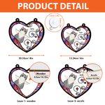 Cat Memorial Heart - Personalized Window Hanging Suncatcher Ornament
