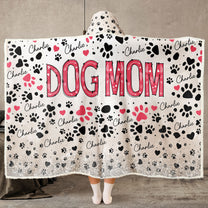 Cat Mom Dog Mom - Personalized Wearable Blanket Hoodie