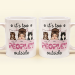 Cat Mom Inside - Personalized Mug - Birthday, Mother's Day Gift For Cat Mom, Cat Mother, Cat Lover, Fur Mama