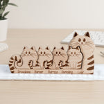 Cat Mom - Personalized Wooden Cat Family Puzzle