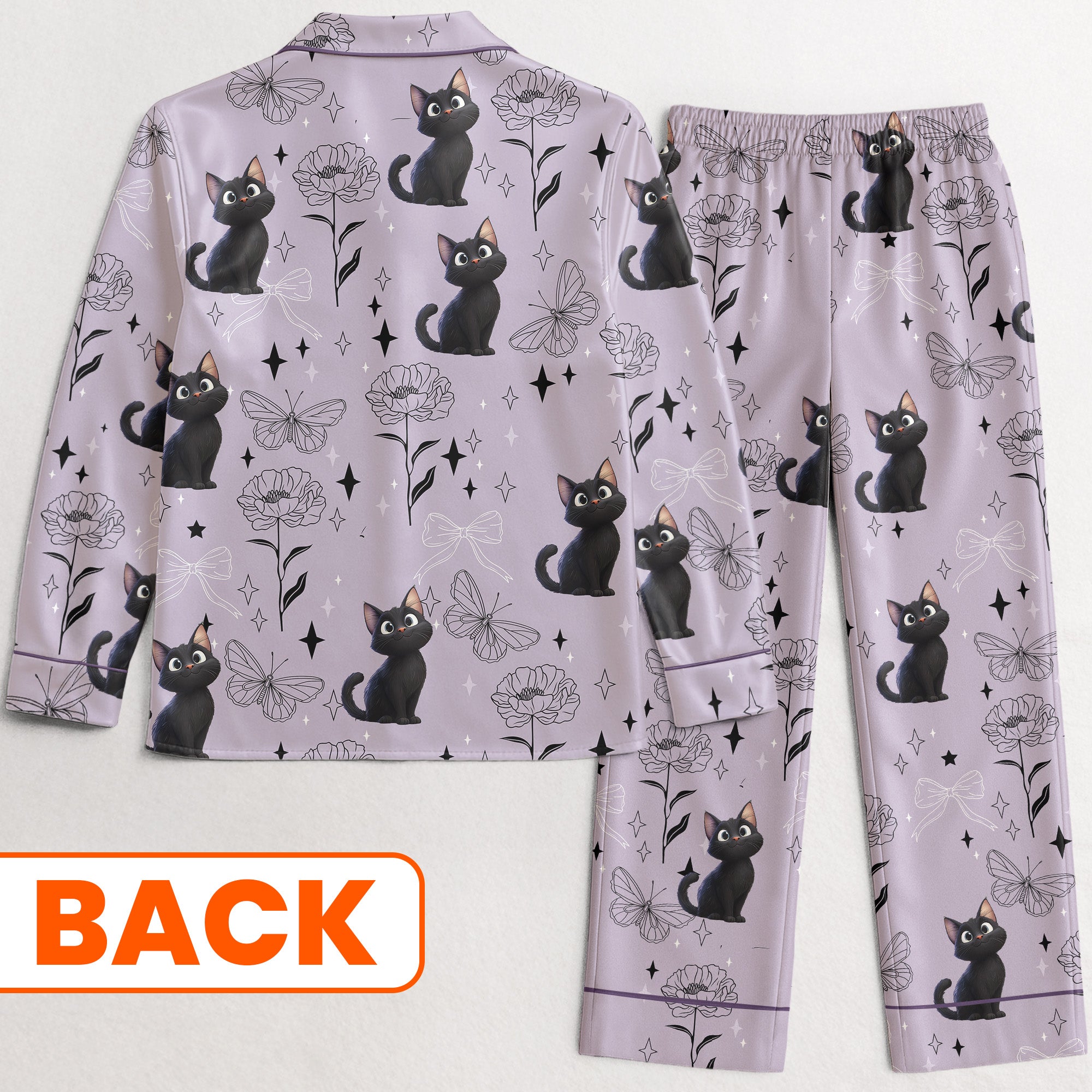 Cat Mom, Dog Mom - Personalized Satin Pajama Set