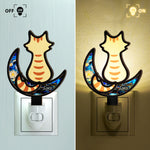 Cat On The Moon - Personalized Wood And Acrylic Night Light