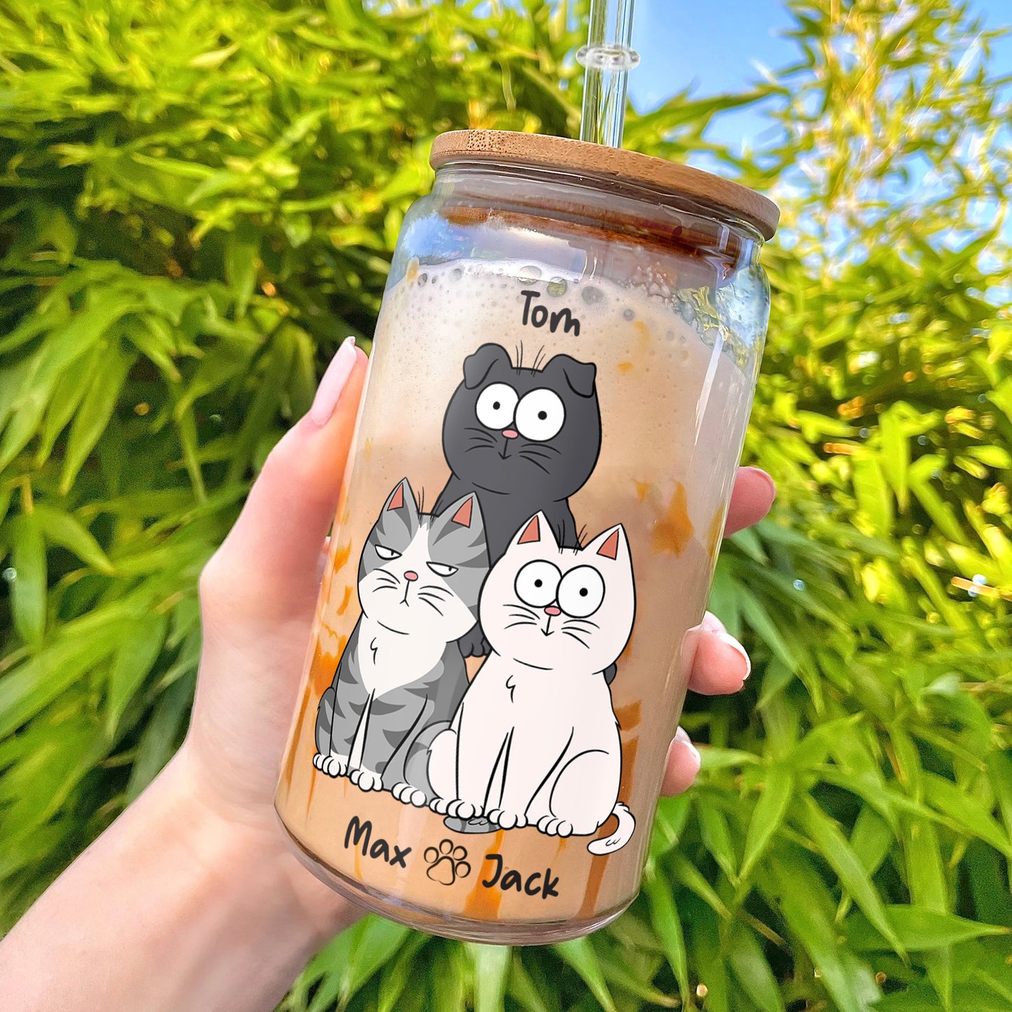 Cat Person - Personalized Clear Glass Cup