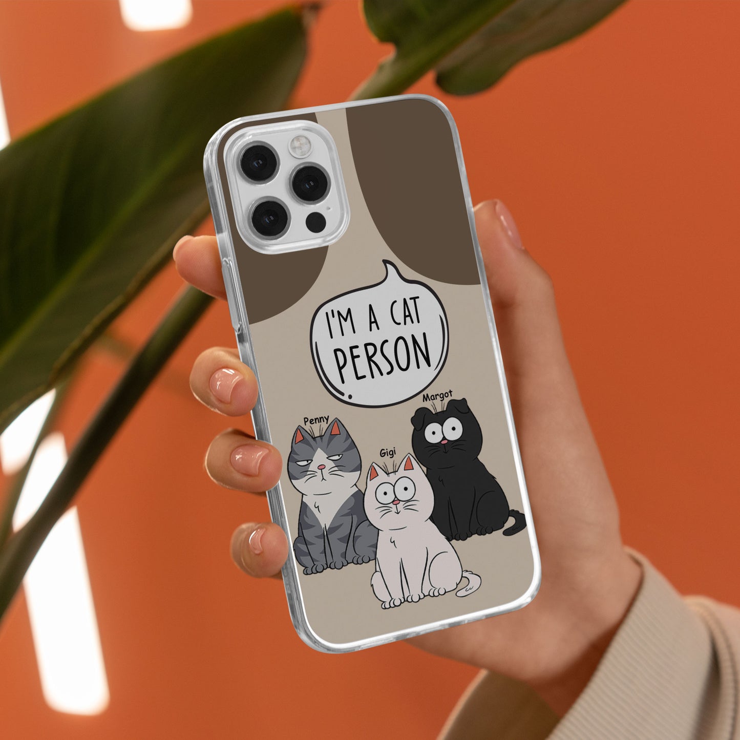 Cat Person - Personalized Clear Phone Case