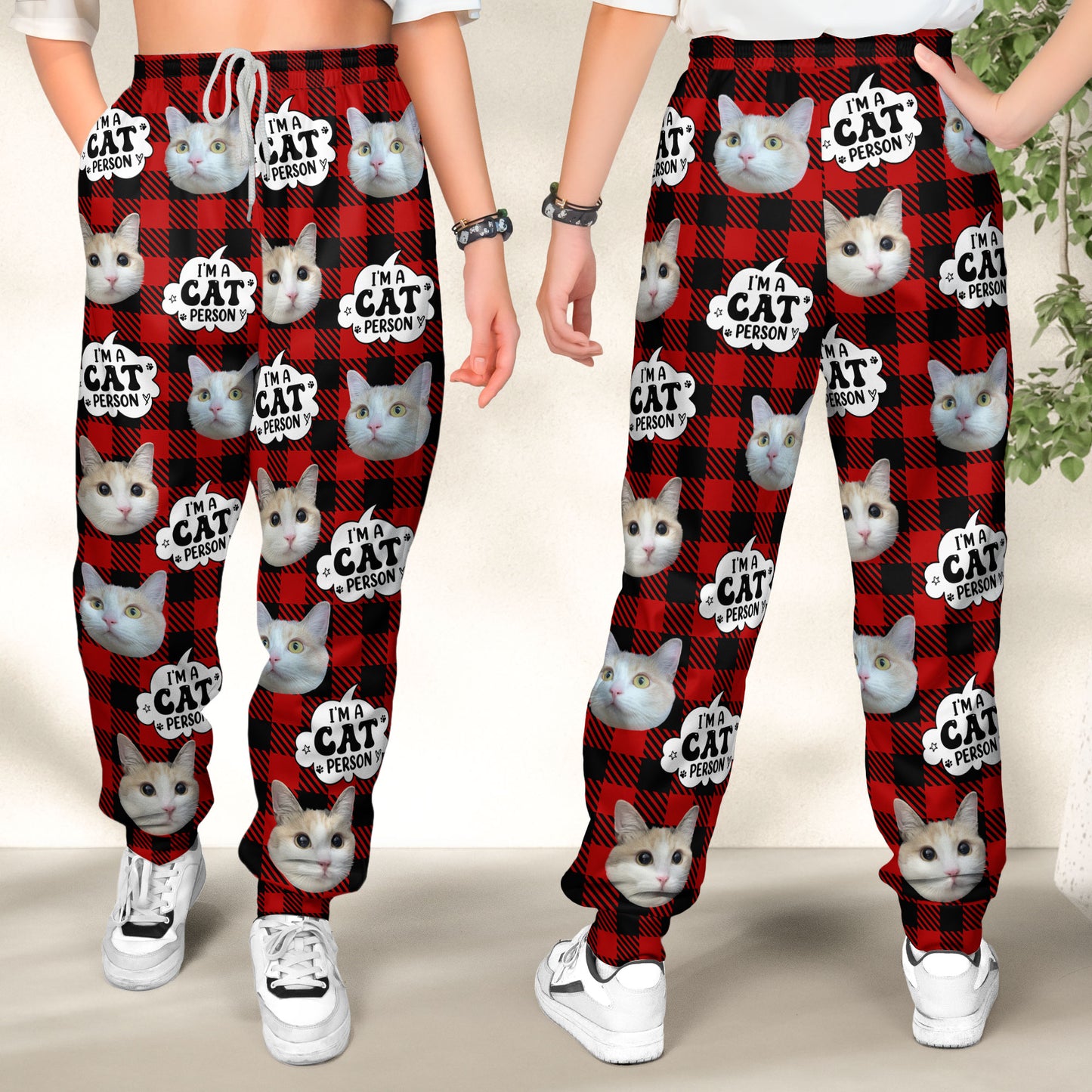 Cat Person - Personalized Photo Sweatpants