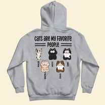 Cats Are My Favorite People - Personalized Back Printed Shirt