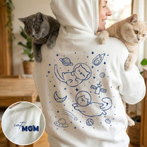 Cats In Space - Funny Gift For Cat Mom - Personalized Hoodie