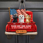Cats Planning Escape - New Style - Personalized Wood Sign