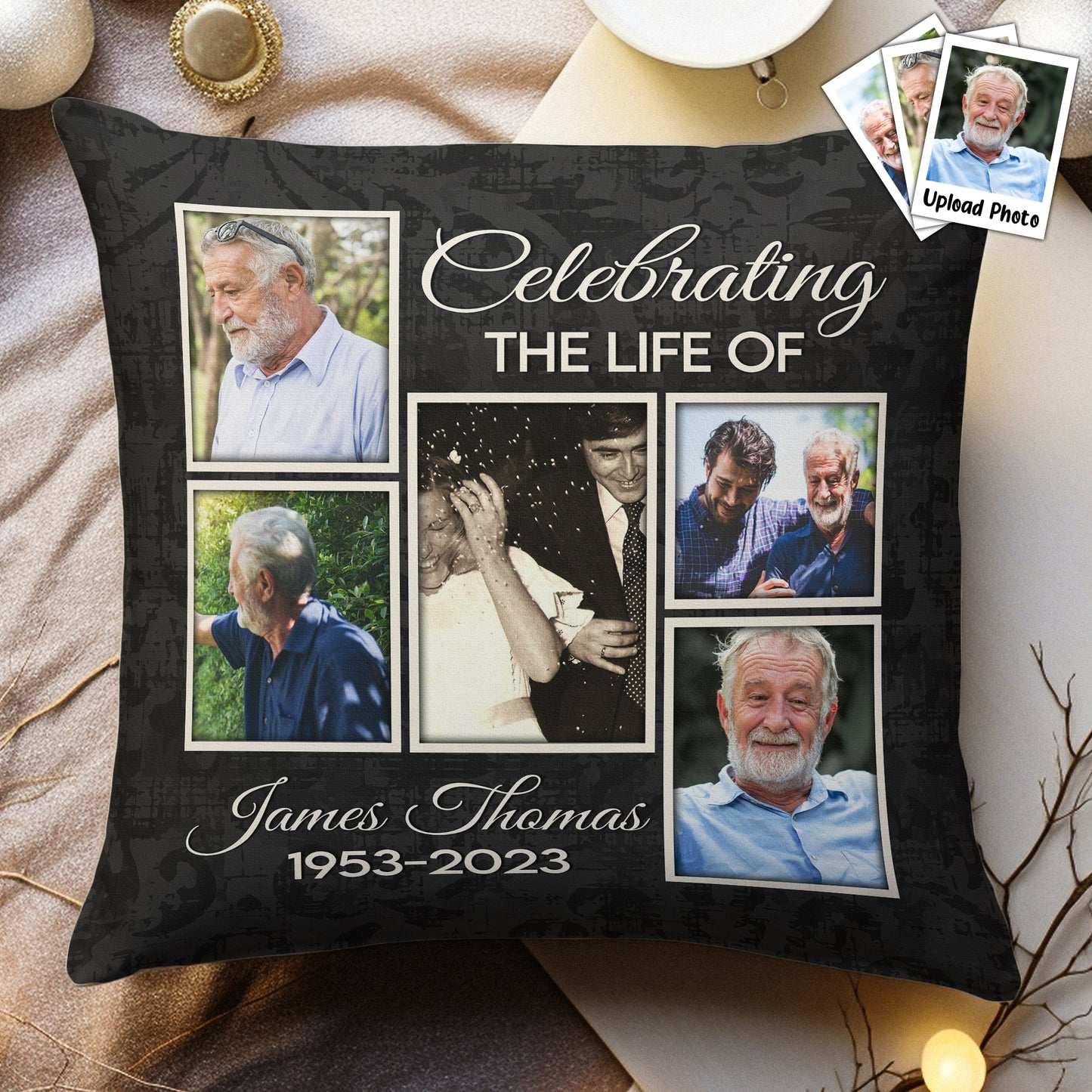 Celebrate A Life - Personalized Photo Pillow