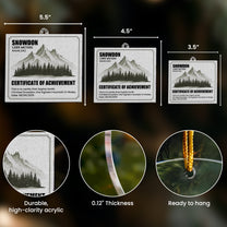 Certificate Of Achievement Hiking - Personalized Acrylic Ornament