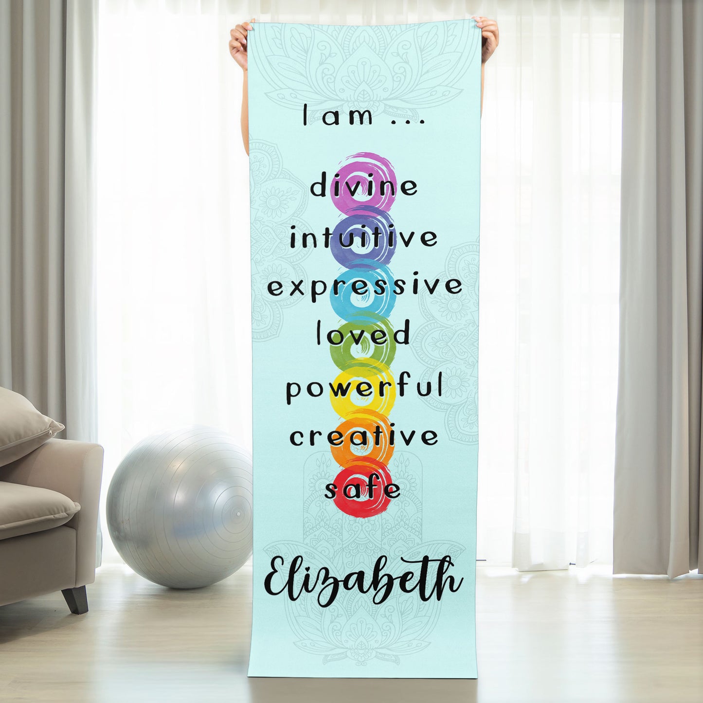 Chaka Meditation Gift For Yoga Lover - Personalized Yoga Mat