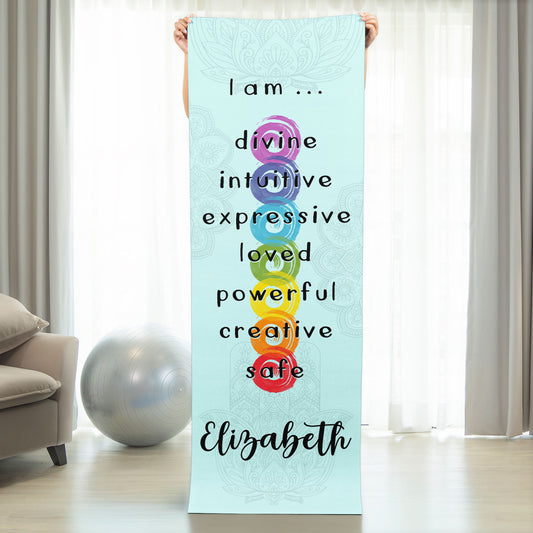 Chaka Meditation Gift For Yoga Lover - Personalized Yoga Mat