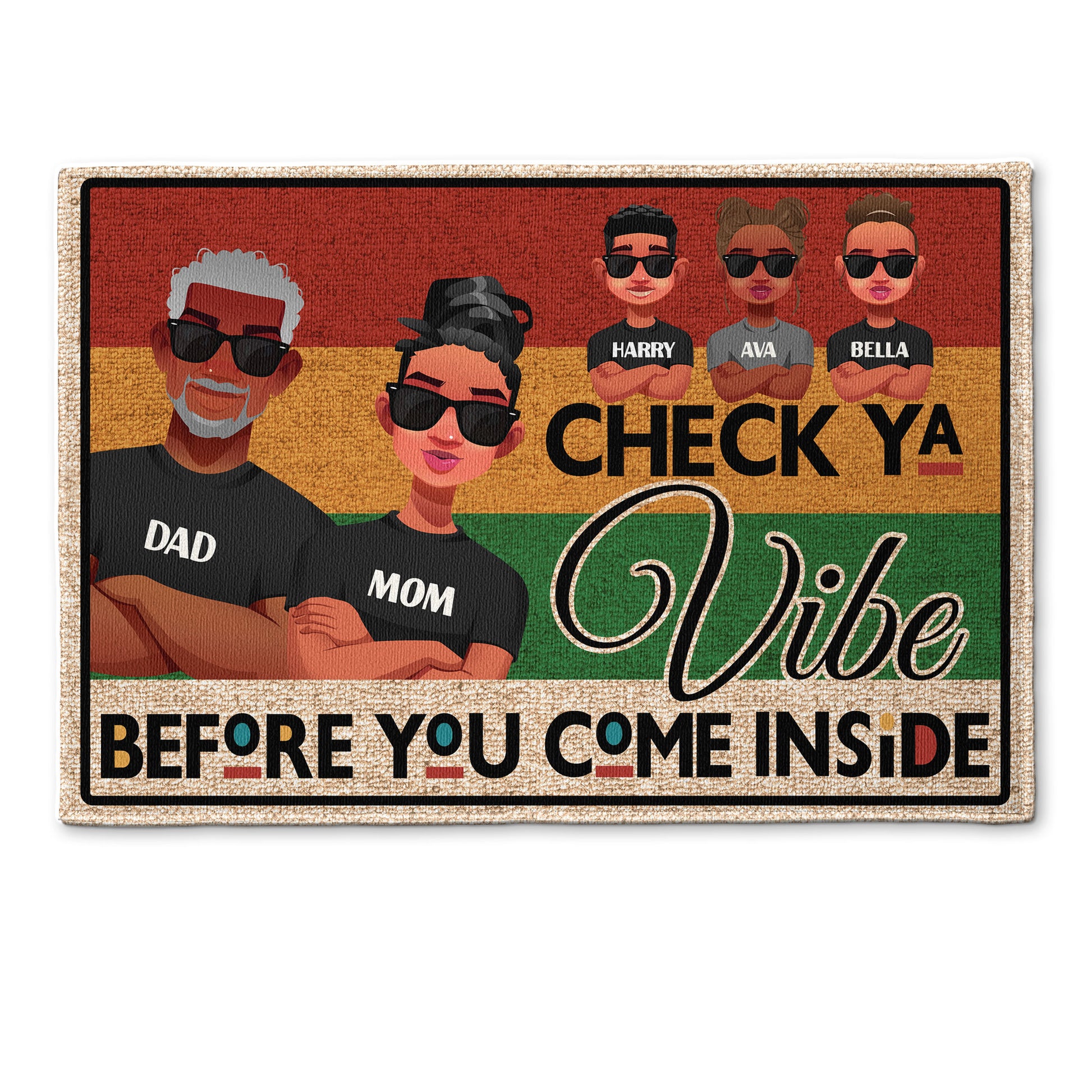Check Ya Vibe Before You Come Inside - Personalized Doormat