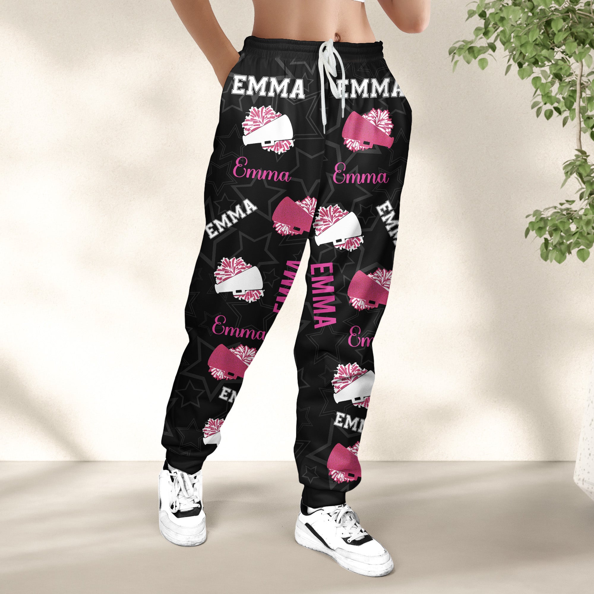 Cheerleader Custom Name, Color - Personalized Sweatpants - Lounge Pants  With Pockets, Custom Pajama Pants, Jogger Sweatpants, Gift For Her