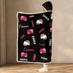 Cheerleader Custom Name, Color - Personalized Wearable Blanket Hoodie