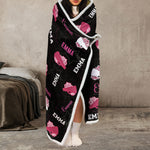 Cheerleader Custom Name, Color - Personalized Wearable Blanket Hoodie