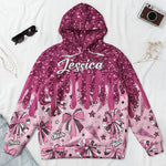 Cheerleader Glitter Drip - Personalized Hoodie
