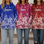 Cheerleader Glitter Drip - Personalized Hoodie