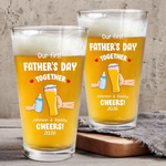 Cheers! Our First Father's Day - Personalized Beer Glass