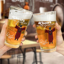 Cheers To The Graduate - Personalized Beer Glass