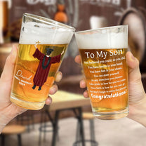 Cheers To The Graduate You Believed You Could - Personalized Beer Glass