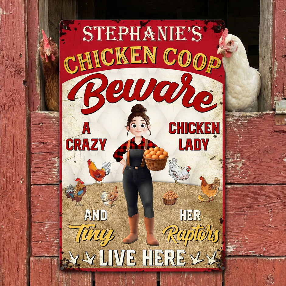 Chicken Yield Sign Chicken Coop - Personalized Metal Sign – Macorner