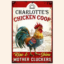 Chicken Coop Rise & Shine 3D Print - Personalized Metal Sign