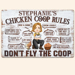 Chicken Coop Rules - Personalized Metal Sign