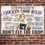 Chicken Coop Rules - Personalized Metal Sign