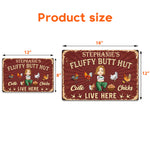 Chicken-Funny-Sign-Fluffy-Butt-Hut-Cute-Chicks-Live-Here--Personalized-Metal-Sign-4