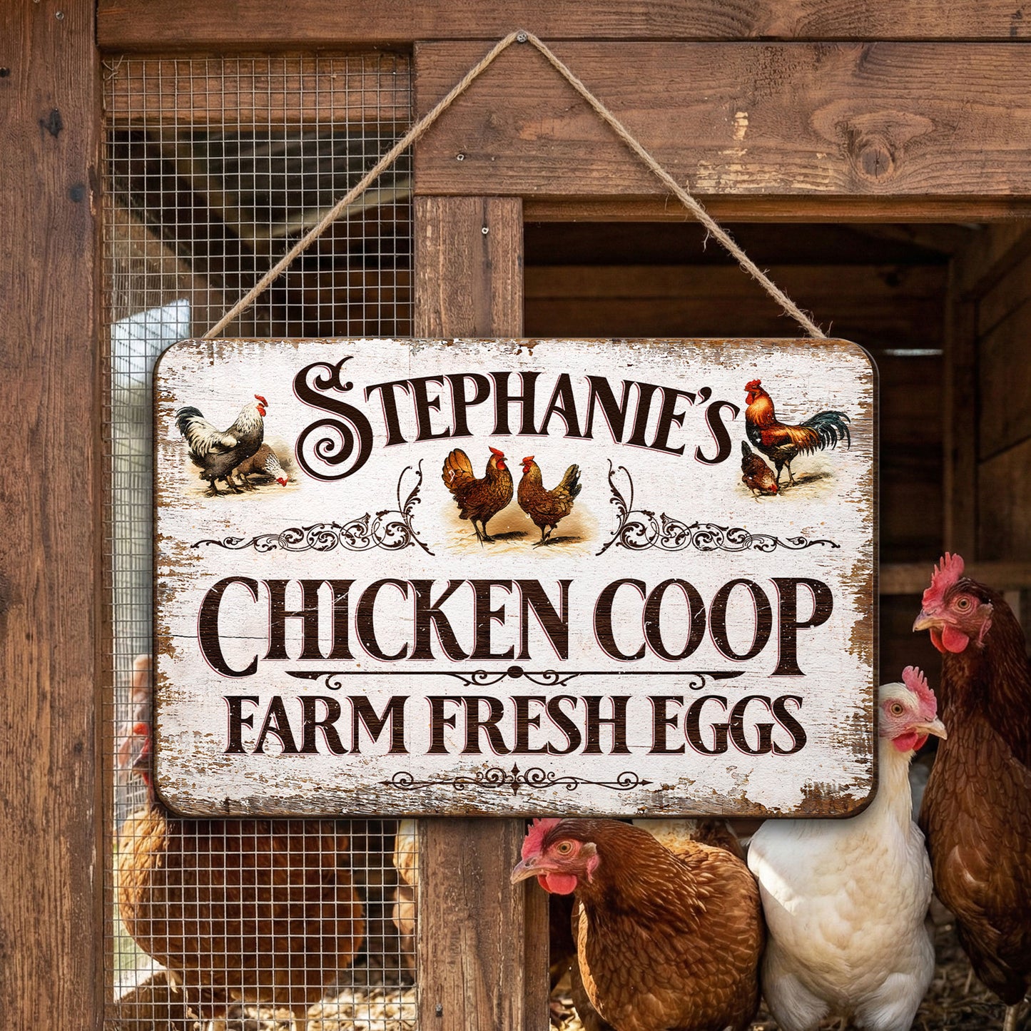 Chicken'S-Coop-Farm-Fresh-Eggs-Personalized-Wood-Sign-2