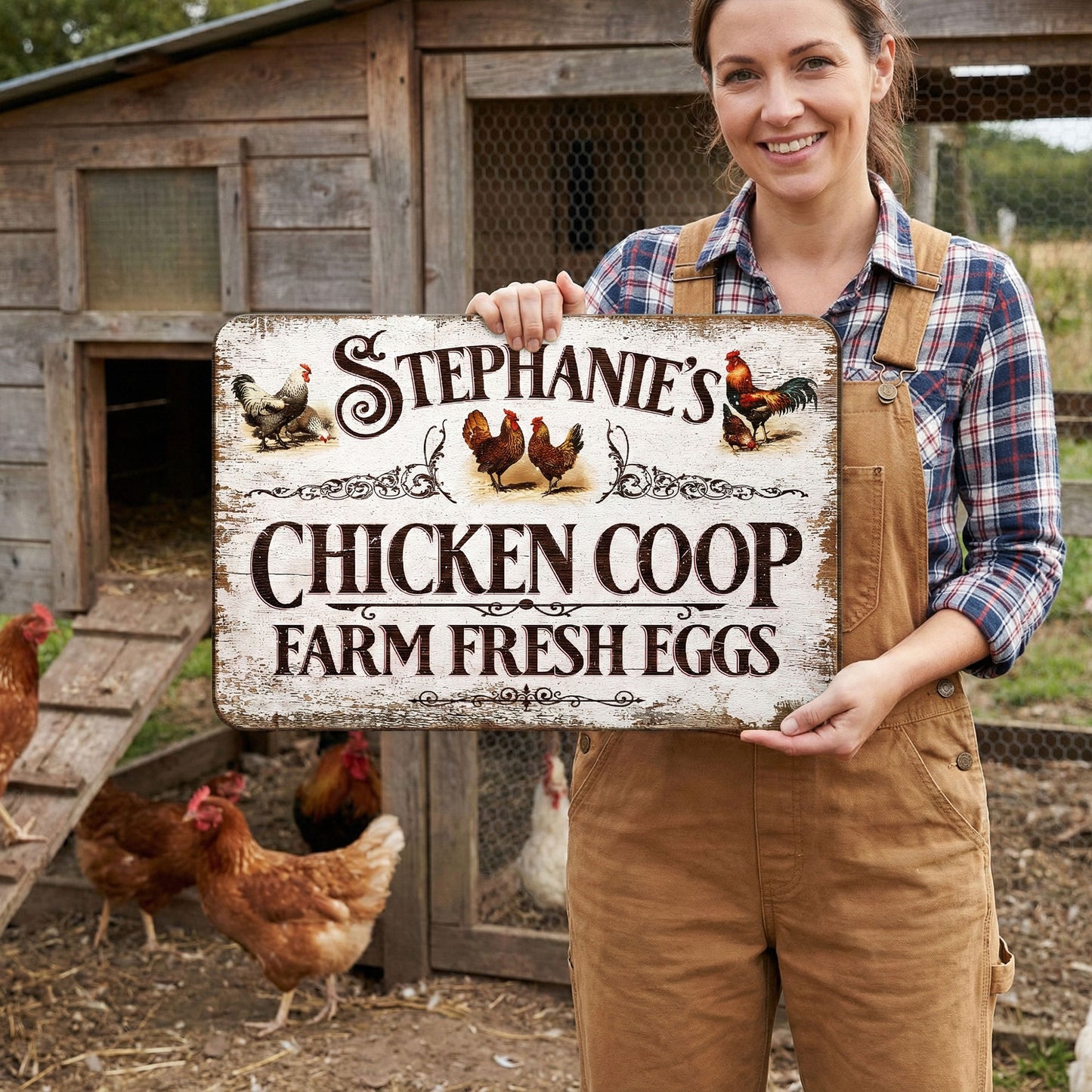 Chicken'S-Coop-Farm-Fresh-Eggs-Personalized-Wood-Sign-3