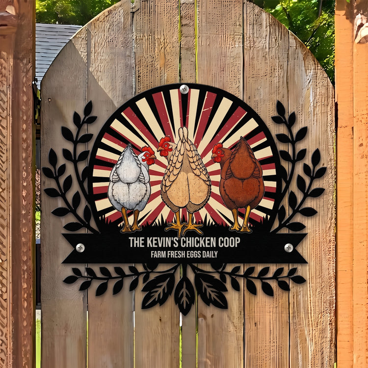 Chicken-Sign-Fluffy-Butt-Hut-Last-One-In-Is-A-Rotten-Egg-Personalized-Metal-Sign2