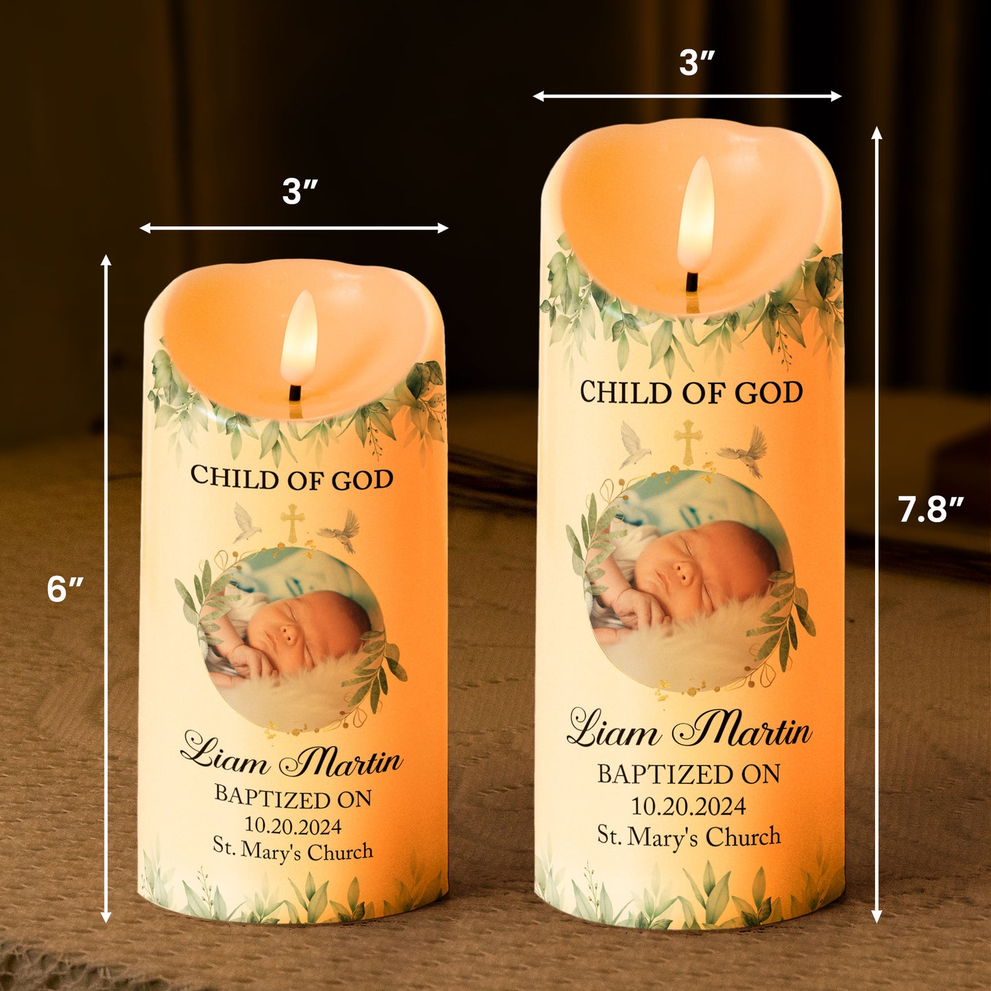 Child Of God - Personalized Photo LED Candle