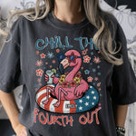 Chill The Fourth Out Funny Patriotic Goose Frog - Personalized Comfort Tee