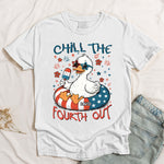Chill The Fourth Out Funny Patriotic Goose Frog - Personalized Comfort Tee
