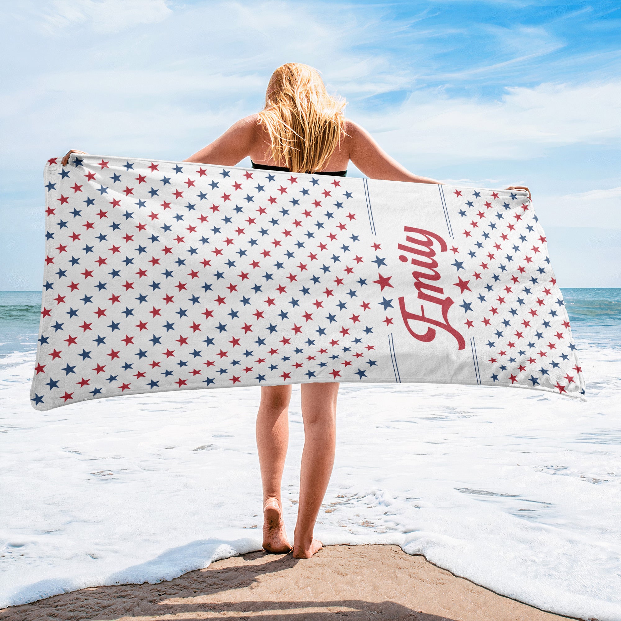 Chill-The-Fourth-Out-Red-White-&-250-Personalized-Beach-Towel-3