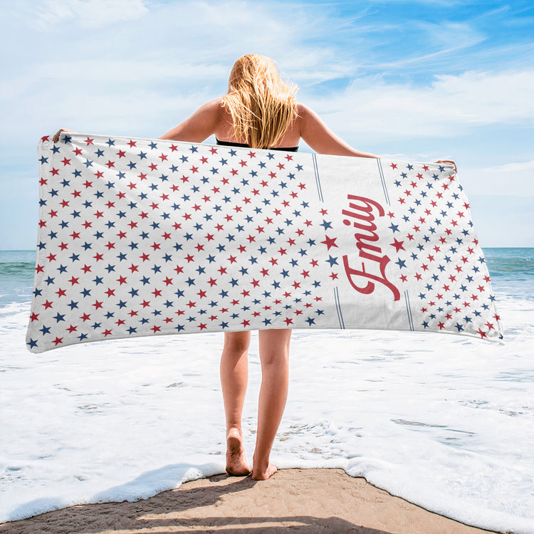 Chill-The-Fourth-Out-Red-White-&-250-Personalized-Beach-Towel-3
