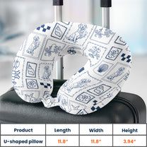 Chillin' Travel Vibes - Personalized U-Shaped Travel Neck Pillow