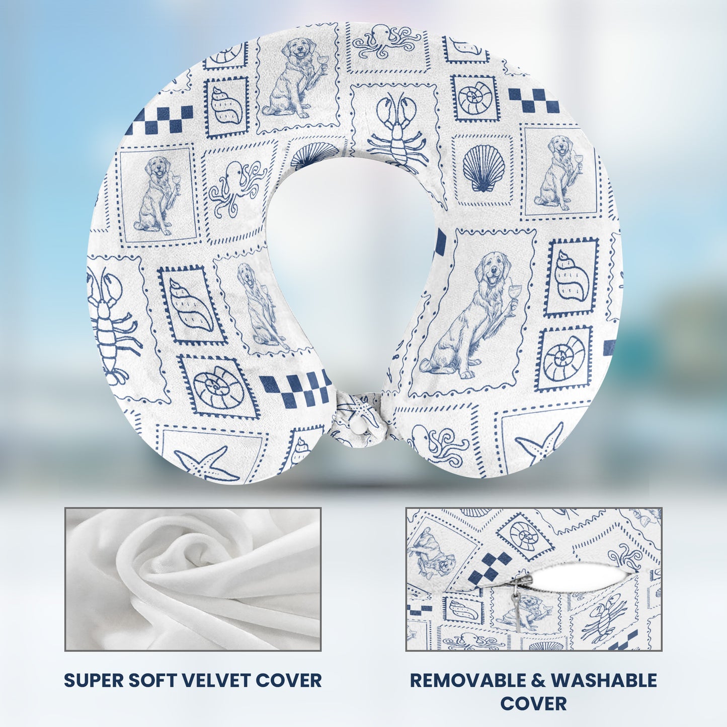 Chillin' Travel Vibes - Personalized U-Shaped Travel Neck Pillow